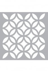 Desen Janet Stencil Boyama şablonu 30x30 cm, Duvar Stencil, Fayans Stencil, Mobilya Stencil thumbnail 3