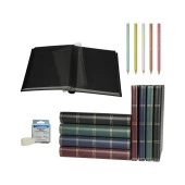 Fotoğraf Albümü, Asitsiz, Lüks, 32 Yaprak, 64 Sayfa, Siyah Zemin, Set Şeklinde, - 1