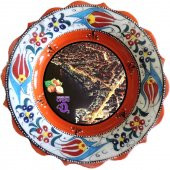 Oğuz Çini 18cm RESİMLİ ÇİNİ TABAK - 1