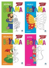 Martı Süper Boyama Kitabı Seti 4 Kitap A5 Boy - 1