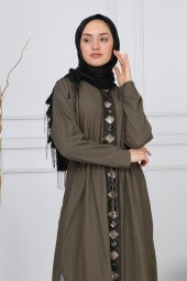 Belden Bağcıklı Yarasa Kol Tunik Elbise - 3