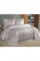Şulem Jakarlı Şönil Yatak Örtüsü Gri thumbnail 3