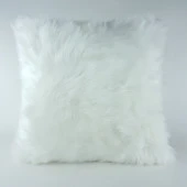 Mrs.Gugar Peluş Kırlent Kılıfı Beyaz - 1