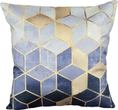 Mrs.Gugar Lacivert Gold Petek Kırlent Kılıfı - 1