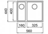 TEKA SQUARE 2B 560 TG TEZGAH ALTI GRANİT EVYE SİYAH - 2