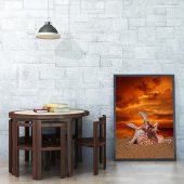 Deniz Kabuğu Gece Kanvas Tablo - 1