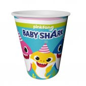 LPB6386 Balonevi, Baby Shark Parti Zamanı 8 adet Kağıt Bardak 220/240cc - 1