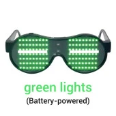 Yeşil Led Işıklı Pilli Parti Gözlüğü Kablosuz Yılbaşı Düğün Eğlence - 7