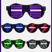 Pembe Led Işıklı Pilli Parti Gözlüğü Kablosuz Yılbaşı Düğün Eğlence - 3