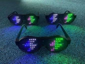 Pembe Led Işıklı Pilli Parti Gözlüğü Kablosuz Yılbaşı Düğün Eğlence - 4