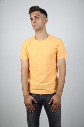 Blackcoach Turuncu Erkek Bisiklet Yaka Slim-Fit T-Shirt - 1