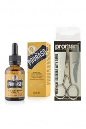 Proraso Beard Oil Sakal Bakım Yağı Wood Spice 30 ml+Promani Sakal ve Bıyık Makası + Tarak No:Pr-741 - 1