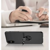 iPhone X/XS 5.8 Orijial Baseus Ring Bracket Yüzüklü İnce Kılıf - 7