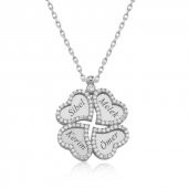 Gümüş İsimli Kapli Yonca Bayan Kolye - 2