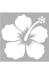Hibisküs Stencil Boyama şablonu 30x30 cm, Duvar Stencil, Fayans Stencil, Mobilya Stencil - 2