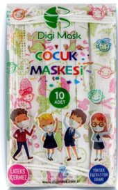 Digi Mask Cerrahi Çocuk Maskesi (Yeşil) - 1