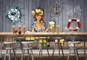 Cafe Graffiti Alkol Wallpaper Özel Tasarım Duvar Kağıdı - 2