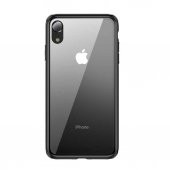 iPhone XR 6.1 Baseus Kenarları Silikon Cam Kılıf - 5