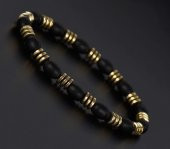 Arpa Kesim Oniks ve Sarı Hematit Doğal Taş Bileklik - TAŞ0200 - 1