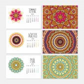 Mandala Renkli Yatay Tasarımlı Masa Takvimi - 4