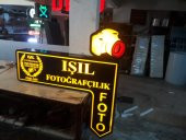 Işıl Fotoğrafçılık Tabelası 3D LED Tabela Neon Etkili Işıklı Kutu Harf Tabela 30x45cm Pleksiglass - 1