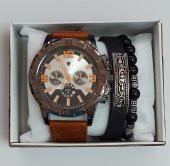 Bay Bayan Kol Saati Seti - Saat ve 2 Adet Bileklik Hediyeli 584 - 1