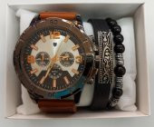 Bay Bayan Kol Saati Seti - Saat ve 2 Adet Bileklik Hediyeli 584 - 2