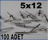 5x12 ÇELİK POP PERÇİN 100 ADET FİYATI - 1