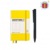 PULKO Mini Hediye Seti (Leuchtturm1917 A6 Sert Kapak Defter Çizgili Limon Sarı + Lamy Tipo Roller Kalem Parlak Siyah 337 YPS) - 1