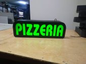 Pizzeria Yazılı Tabelası 3D LED Tabela Neon Etkili Işıklı Kutu Harf Tabela 30x45cm Pleksiglass - 1