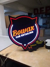 Bowax Car Detailing Tabelası 3D LED Tabela Neon Etkili Işıklı Kutu Harf Tabela 30x45cm Pleksiglass - 1
