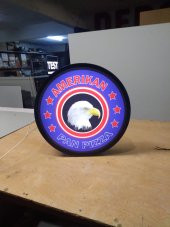 Amerikan Pan Pizza Tabela 3D LED Tabela Neon Etkili Işıklı Kutu Harf Tabela 30x45cm Pleksiglass - 1