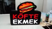 Seyyar Köfteci Tabelası 3D LED Tabela Neon Etkili Işıklı Kutu Harf Tabela 30x45cm Pleksiglass - 1