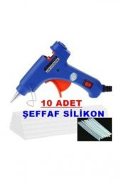 80W Sıcak Silikon Tabancası Anahtarlı + 10 Adet Silikom Mum - 1