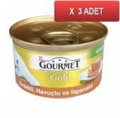 Gourmet Gold Kıyılmış Ördek Sebze Kedi Konservesi 85 gr (3 TANE) - 1