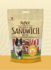 Reflex Kururtulmuş Tavuk Etli Morina Balıklı Lokma Sandviç Köpek Ödülü 80 Gr - 1