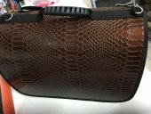 Orijin Kedi Köpek Deri Flybag Taşıma Çantası Kahverengi 42X26X25 cm - 2