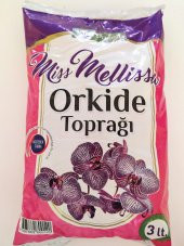 ''100 Organik Miss Melissa Zenginleştirilmiş Özel Karışım Yüksek Kalite Orkide Çiçeği Toprağı 2 Litre thumbnail 1