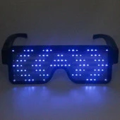Çok Renkli Led Işıklı Şarjlı Parti Gözlüğü Kablosuz Yılbaşı Düğün Eğlence HJ-LRG01 - 5