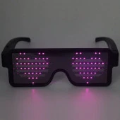 Çok Renkli Led Işıklı Şarjlı Parti Gözlüğü Kablosuz Yılbaşı Düğün Eğlence HJ-LRG01 - 7