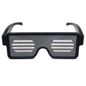 Çok Renkli Led Işıklı Şarjlı Parti Gözlüğü Kablosuz Yılbaşı Düğün Eğlence HJ-LRG01 - 9