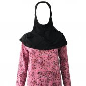 Namaz Elbisesi Türbanlı Bütün PENYE Pembe Çiçek Desen - 4