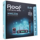 ROOF UHF Dijital Kontrol Kablosuz Telsiz 2 El Mikrofonu R-203 EE - 2