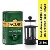 Jacobs Monarch Aroma Filtre Kahve 500 G + French Press - 1