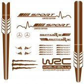 Mercedes Modifiye Sport Sticker Seti, Mercedes Etiket Çıkartma Paketi - 5