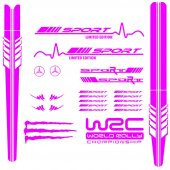 Mercedes Modifiye Sport Sticker Seti, Mercedes Etiket Çıkartma Paketi - 8
