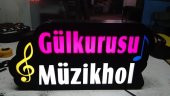 Gülkurusu Müzikhol Yazılı LED Tabelası 3D Led Tabela Neon Etkili Işıklı Kutu Harf Depo Tabela thumbnail 2