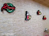 30X45 CM LED IŞIKLI TABELALAR 3D LED TABELA KUTU HARF NEON ETKİLİ KAHVALTI SALONU TABELALARI - 3