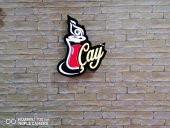 Çay Görselli Yazılı Kahvaltı Salonu Tabelası 3D LED Tabela Neon Etkili Işıklı Kutu Harf Depo Tabela - 1