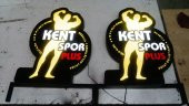 Kent Spor Fitness Salonu Tabelası 3D LED Tabela Neon Etkili Işıklı Kutu Harf Depo Tabela Reklam thumbnail 1